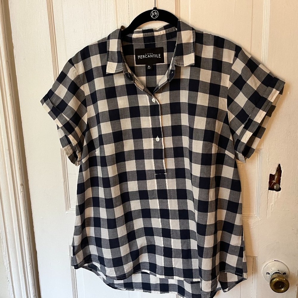 J.Crew Short Sleeve Plaid Button-Up Shirt